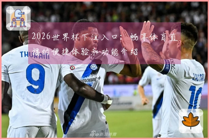 2026世界杯下注入口：畅享体育直播的便捷体验和功能介绍